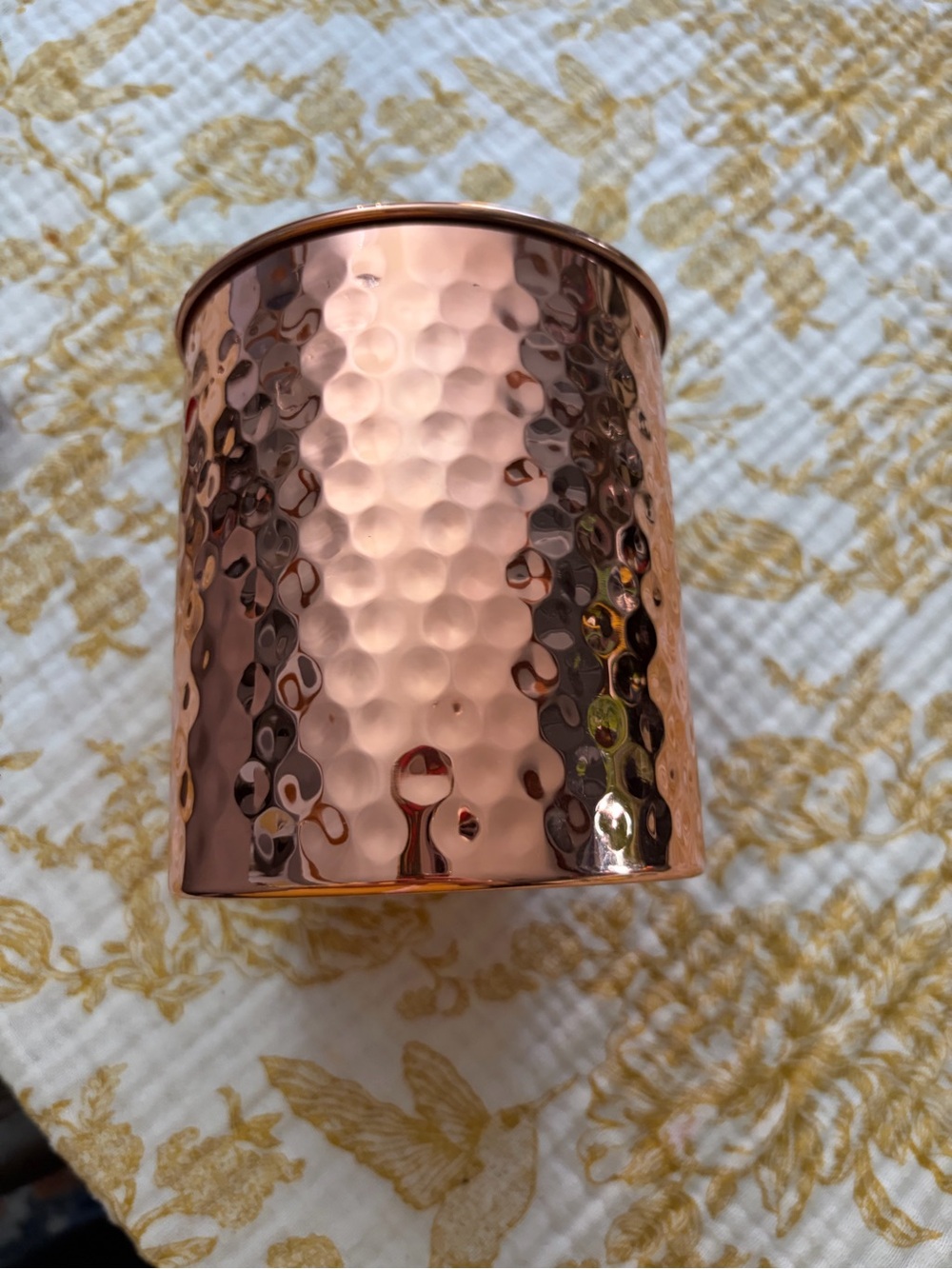 Uncommon James Hammered Copper Canister  - Rose Copper